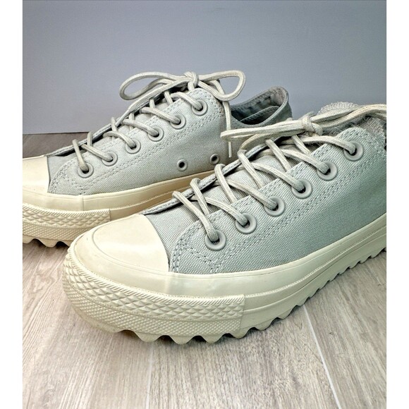 Converse Shoes all star Womens 7 Lift Ripple Low Ox Light Blue Platform sneakers - Picture 7 of 10